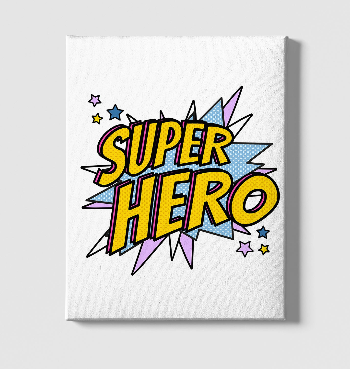 Super Hero Logo White Canvas Wall Art 35x40cm - Premium  from W.E.N.S. WIND - Just 7990! Shop now at W.E.N.S. WIND