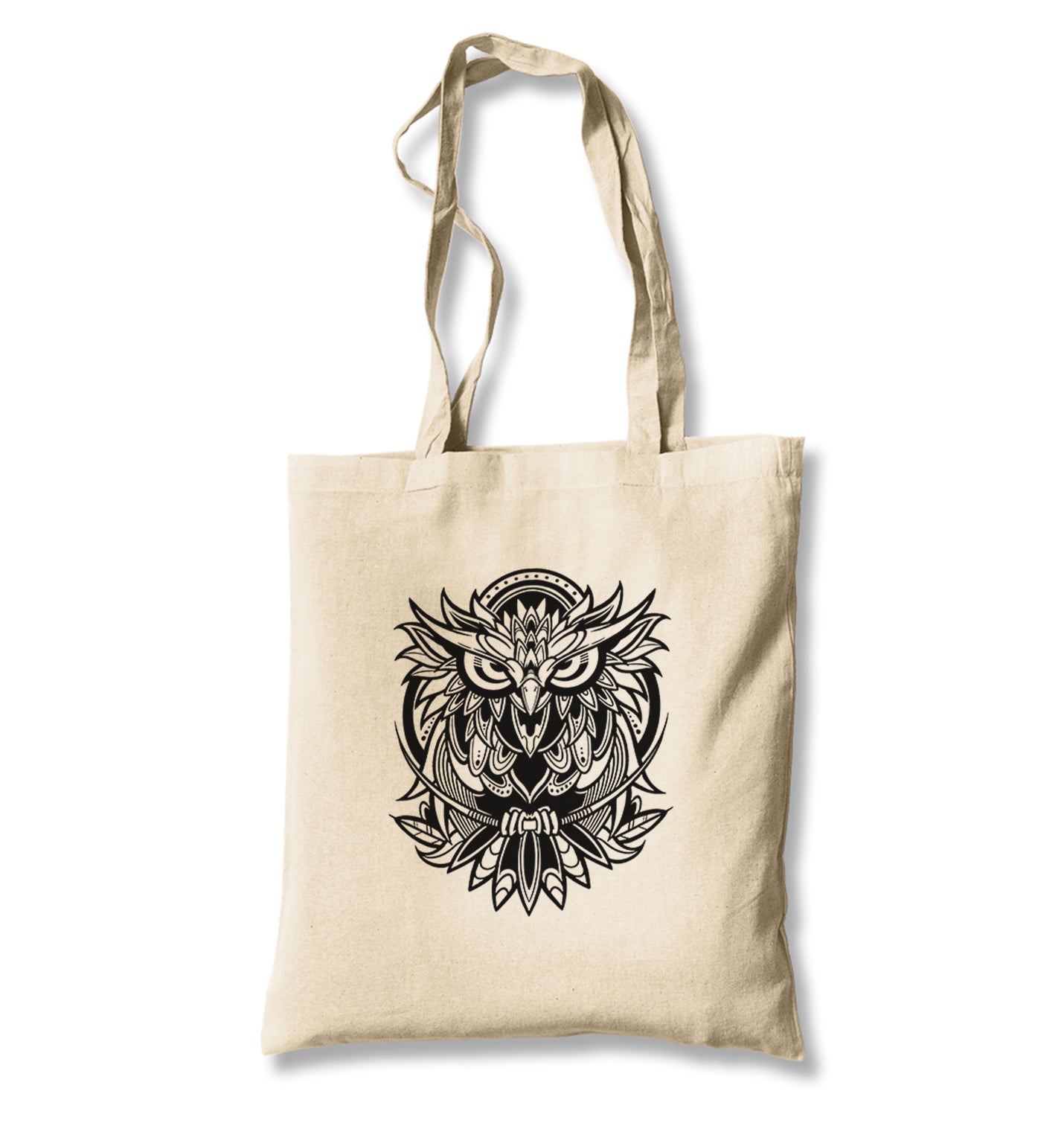 Owl in Tribal Style Canvas Totebag - Premium  from Wenswind - Just 4990! Shop now at W.E.N.S. WIND