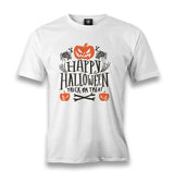 Halloween - Happy Halloween White Men's White Tshirt - Premium  from W.E.N.S. WIND - Just 6490! Shop now at W.E.N.S. WIND