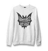 Halloween - Vampires Party All Night White Unisex White Sweatshirt - Premium  from W.E.N.S. WIND - Just 10990! Shop now at W.E.N.S. WIND