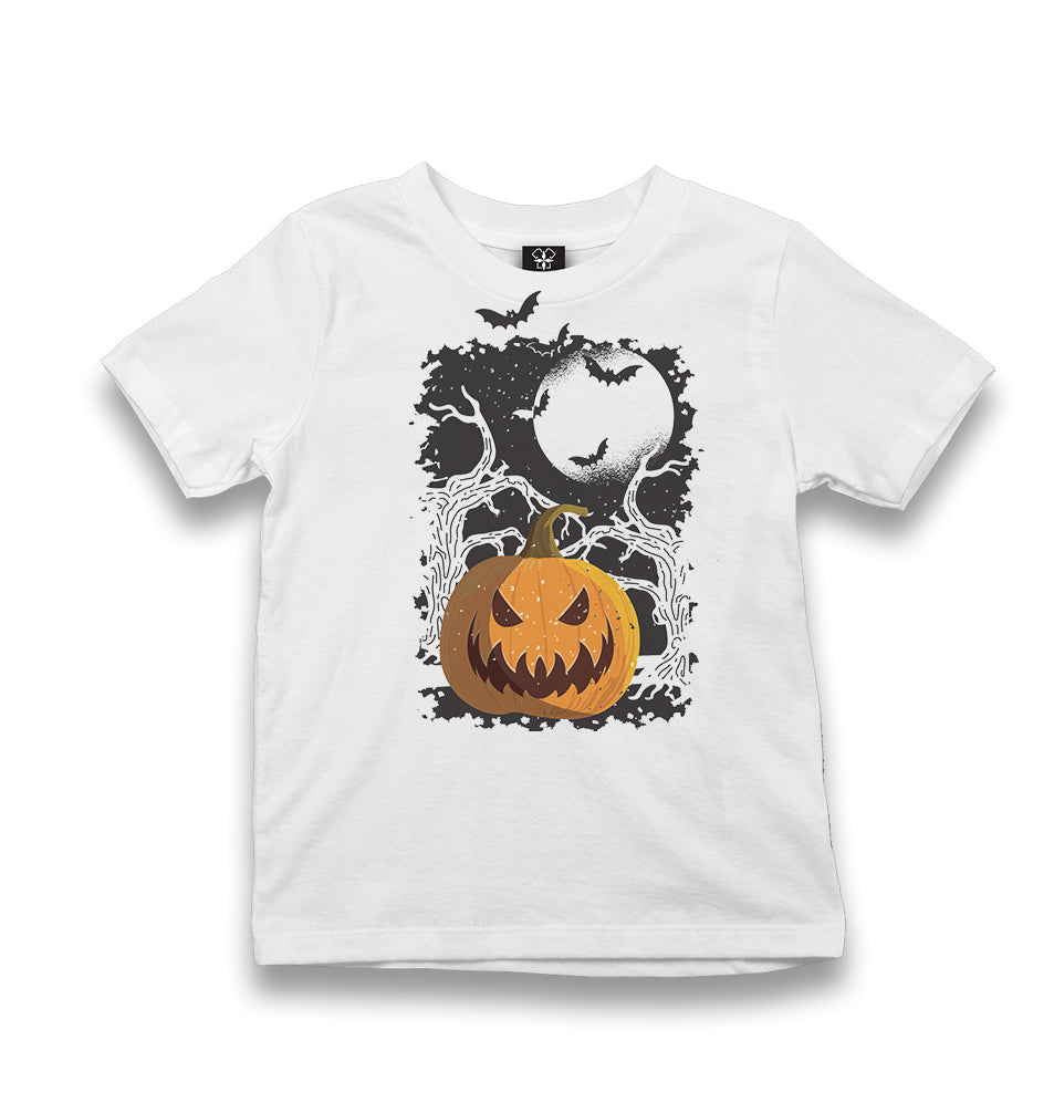 Halloween - Pumpkin Moon Kid's White Tshirt - Premium  from W.E.N.S. WIND - Just 5990! Shop now at W.E.N.S. WIND