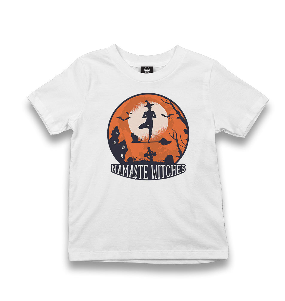 Halloween - Namaste Witches White Kid's White Tshirt - Premium  from W.E.N.S. WIND - Just 5990! Shop now at W.E.N.S. WIND