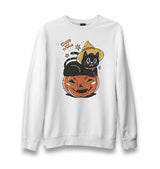 Halloween - Cute and Creepy Unisex White Sweatshirt - Premium  from W.E.N.S. WIND - Just 10990! Shop now at W.E.N.S. WIND