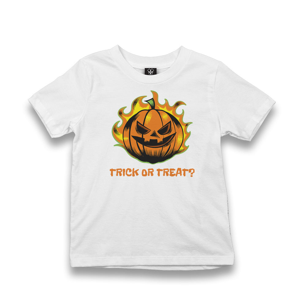 Halloween - Trick or Treat Kid's White Tshirt - Premium  from W.E.N.S. WIND - Just 5990! Shop now at W.E.N.S. WIND