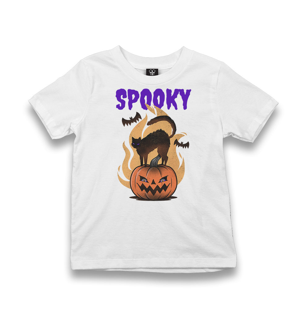 Halloween - Spooky Kid's White Tshirt - Premium  from W.E.N.S. WIND - Just 5990! Shop now at W.E.N.S. WIND