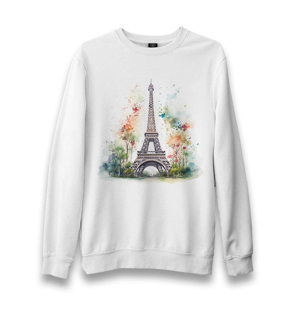 Paris - Eiffel Tower - MB1638 Unisex White Sweatshirt - Premium  from W.E.N.S. WIND - Just 10990! Shop now at W.E.N.S. WIND