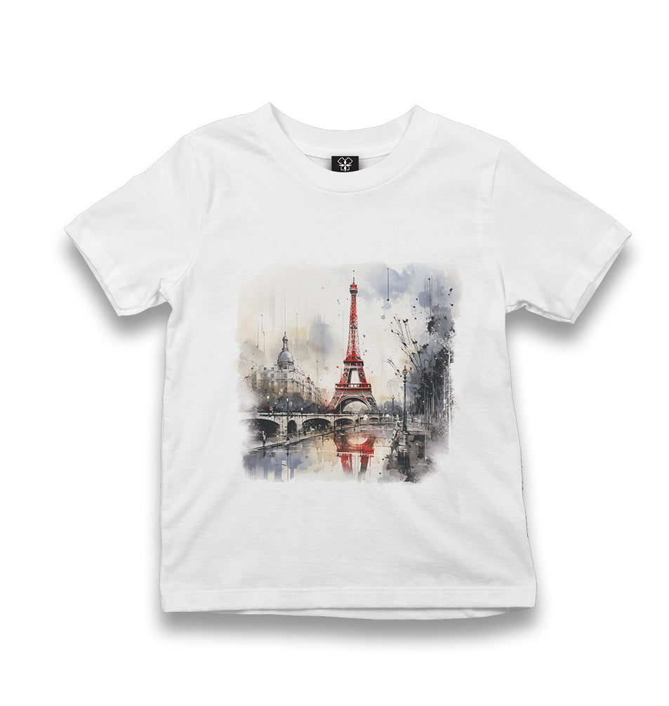 Paris - Eiffel Tower Splash - MB1639 Kid's White Tshirt - Premium  from W.E.N.S. WIND - Just 5990! Shop now at W.E.N.S. WIND