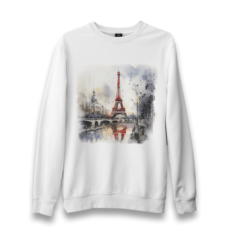 Paris - Eiffel Tower Splash - MB1639 Unisex White Sweatshirt - Premium  from W.E.N.S. WIND - Just 10990! Shop now at W.E.N.S. WIND