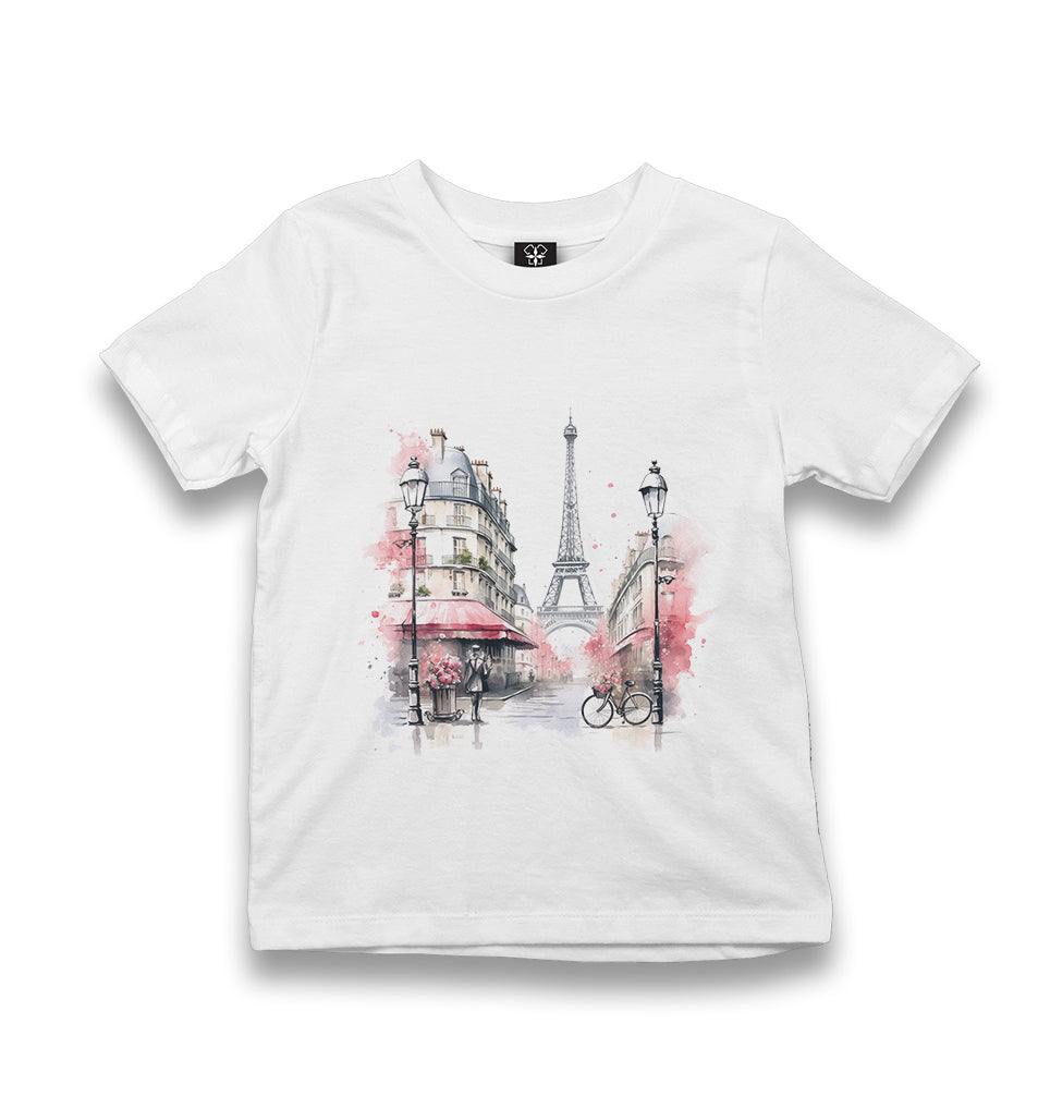 Paris - Eiffel Tower II - MB1640 Kid's White Tshirt - Premium  from W.E.N.S. WIND - Just 5990! Shop now at W.E.N.S. WIND