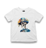 Skeleton with Floral Hat - MB1644 Kid's White Tshirt - Premium  from W.E.N.S. WIND - Just 5990! Shop now at W.E.N.S. WIND