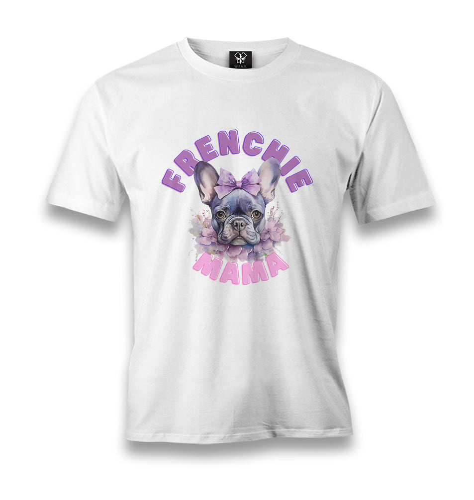 Frenchie Mama - Bulldog - MB1648 Men's White Tshirt - Premium  from W.E.N.S. WIND - Just 6490! Shop now at W.E.N.S. WIND