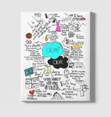 The Fault In Our Stars White Canvas Wall Art 35x40cm - Premium  from W.E.N.S. WIND - Just 7990! Shop now at W.E.N.S. WIND