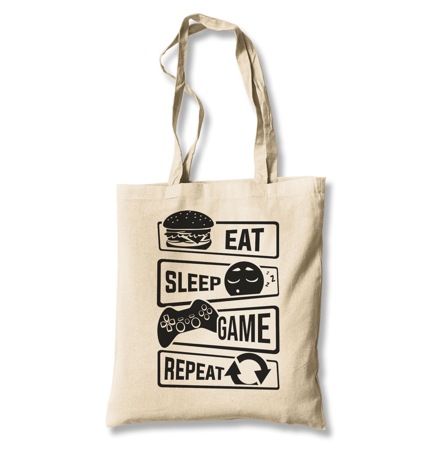 Eat Sleep Game Repeat Canvas Totebag - Premium  from W.E.N.S. WIND - Just 5990! Shop now at W.E.N.S. WIND