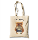 Good Morning - Goud Molnig White Canvas Totebag - Premium  from W.E.N.S. WIND - Just 4990! Shop now at W.E.N.S. WIND