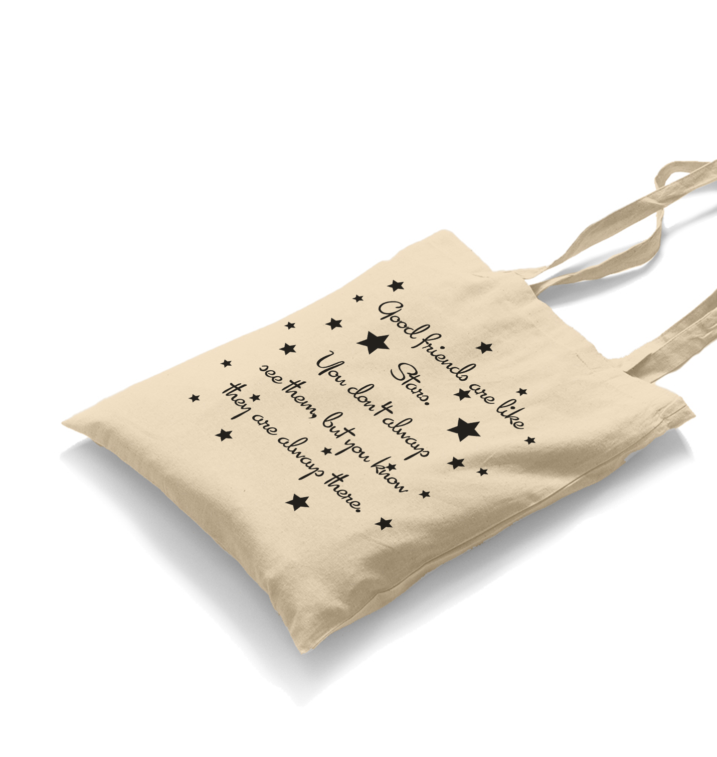 Good Friends White Canvas Totebag - Premium  from W.E.N.S. WIND - Just 4990! Shop now at W.E.N.S. WIND