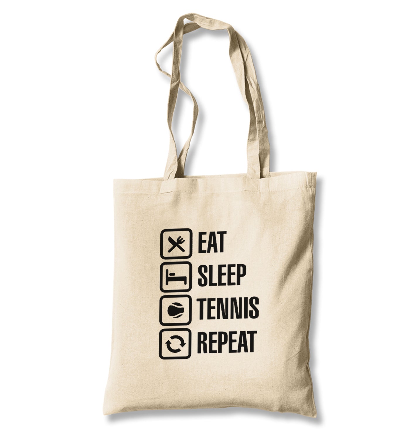 Tenis - Eat Sleep Tennis Canvas Totebag - Premium  from Wenswind - Just 4990! Shop now at W.E.N.S. WIND