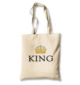 King White Canvas Totebag - Premium  from W.E.N.S. WIND - Just 4990! Shop now at W.E.N.S. WIND