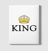 King White Canvas Wall Art 35x40cm - Premium  from W.E.N.S. WIND - Just 7990! Shop now at W.E.N.S. WIND