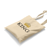 King White Canvas Totebag - Premium  from W.E.N.S. WIND - Just 4990! Shop now at W.E.N.S. WIND