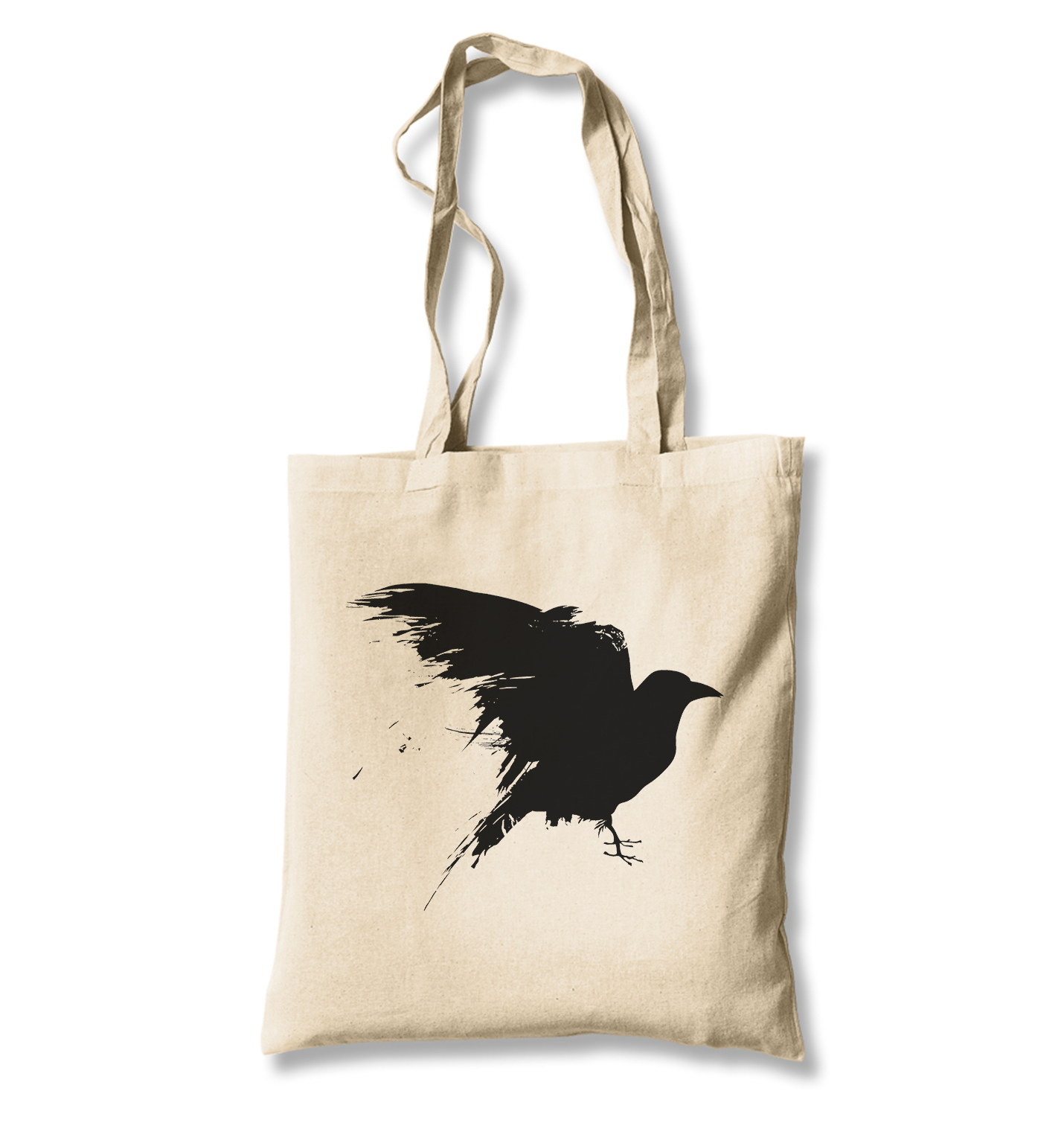 Crows on Trees White Canvas Totebag - Premium  from W.E.N.S. WIND - Just 4990! Shop now at W.E.N.S. WIND