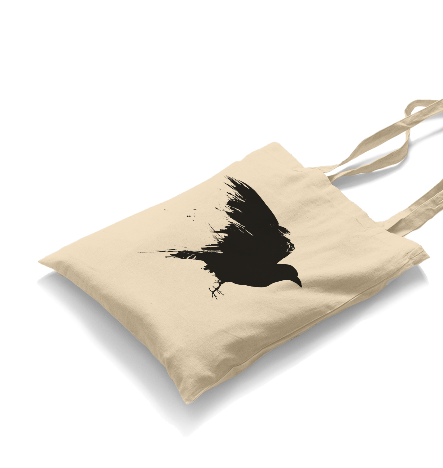 Crows on Trees White Canvas Totebag - Premium  from W.E.N.S. WIND - Just 4990! Shop now at W.E.N.S. WIND