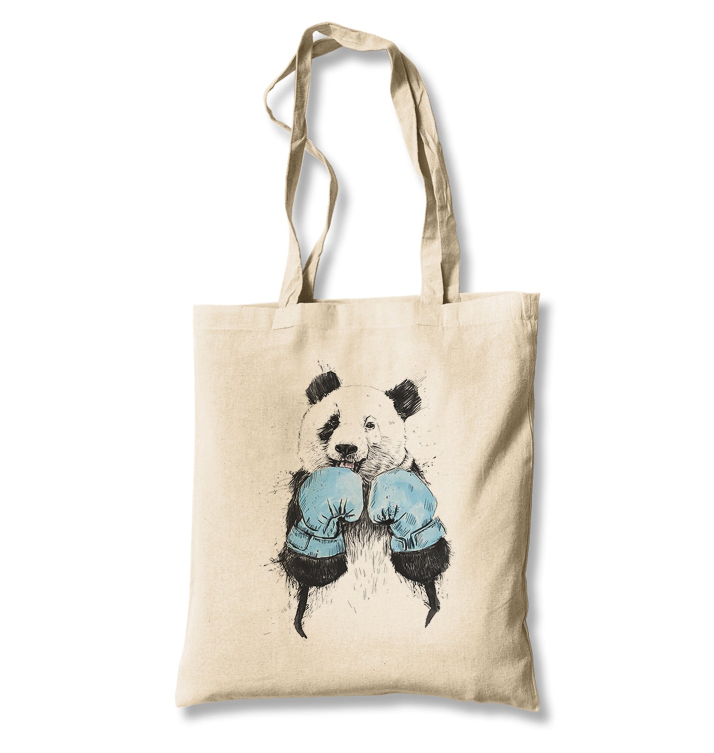 Panda - Boxing Canvas Totebag - Premium  from Wenswind - Just 4990! Shop now at W.E.N.S. WIND