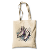 Ice Skating White Canvas Totebag - Premium  from W.E.N.S. WIND - Just 4990! Shop now at W.E.N.S. WIND