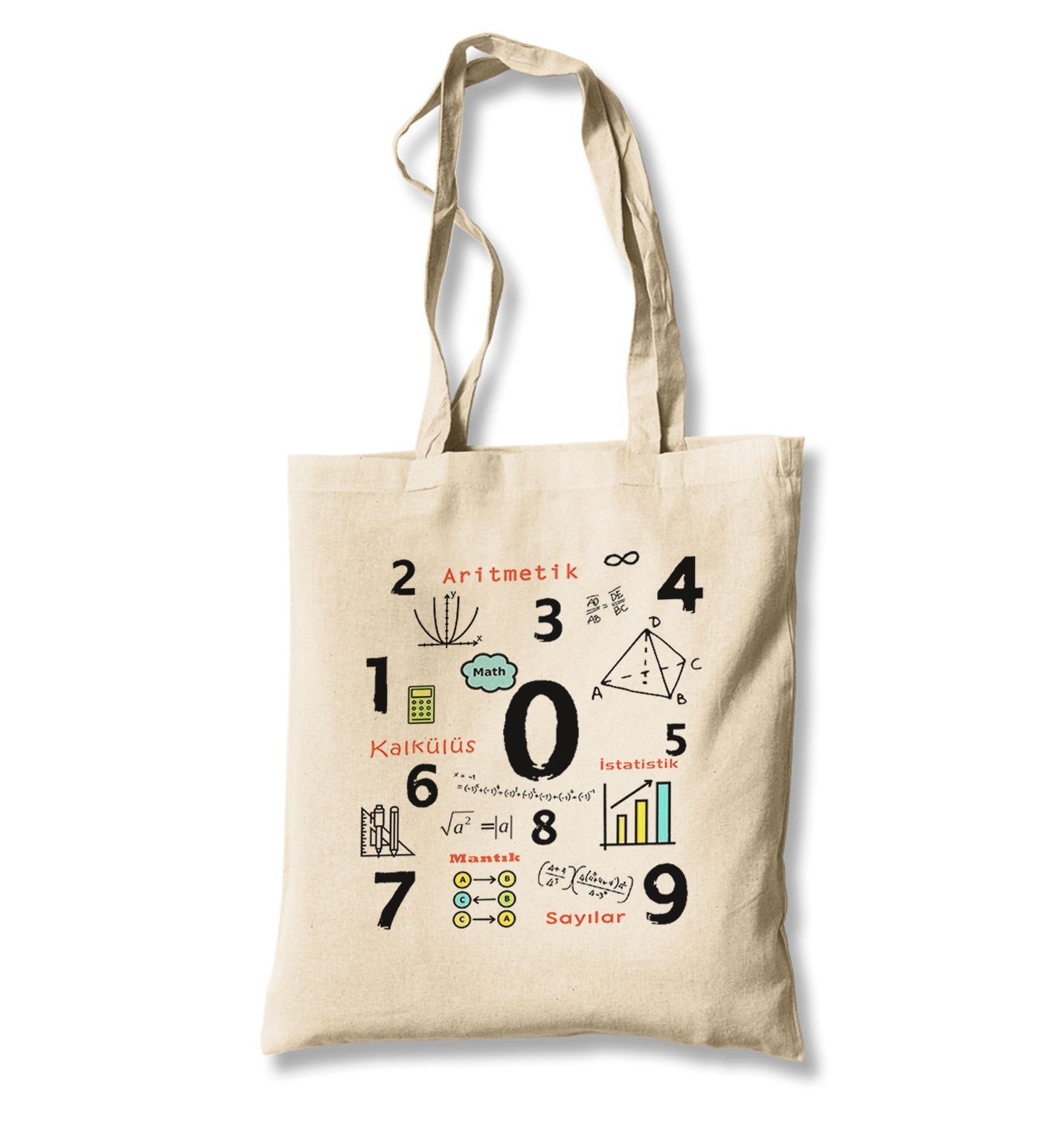 Mathematics - Arithmetic Canvas Totebag - Premium  from Wenswind - Just 4990! Shop now at W.E.N.S. WIND