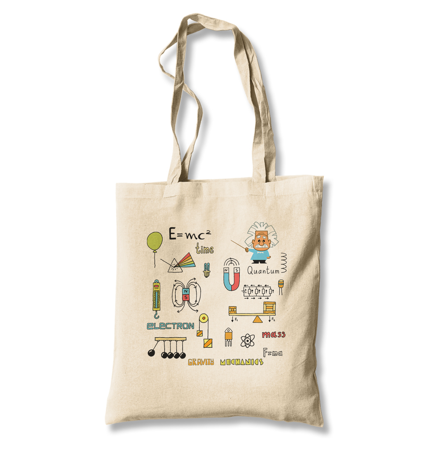 Physics - Energy White Canvas Totebag - Premium  from W.E.N.S. WIND - Just 4990! Shop now at W.E.N.S. WIND