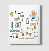 Physics - Energy White Canvas Wall Art 35x40cm - Premium  from W.E.N.S. WIND - Just 7990! Shop now at W.E.N.S. WIND