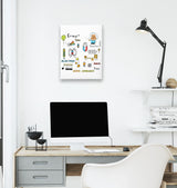 Physics - Energy White Canvas Wall Art 35x40cm - Premium  from W.E.N.S. WIND - Just 7990! Shop now at W.E.N.S. WIND