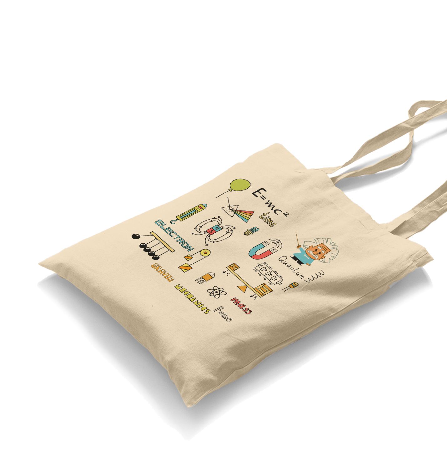 Physics - Energy White Canvas Totebag - Premium  from W.E.N.S. WIND - Just 4990! Shop now at W.E.N.S. WIND