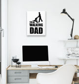 The Walking Dad II White Canvas Wall Art 35x40cm - Premium  from W.E.N.S. WIND - Just 7990! Shop now at W.E.N.S. WIND