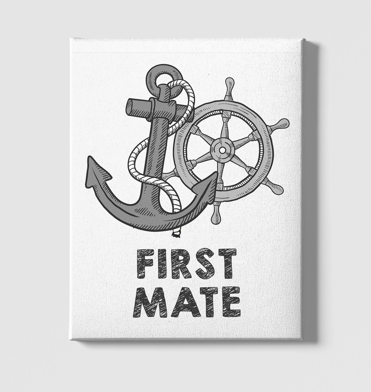 First Mate White Canvas Wall Art 35x40cm - Premium  from W.E.N.S. WIND - Just 7990! Shop now at W.E.N.S. WIND