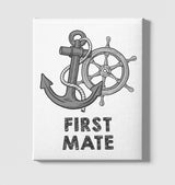First Mate White Canvas Wall Art 35x40cm - Premium  from W.E.N.S. WIND - Just 7990! Shop now at W.E.N.S. WIND