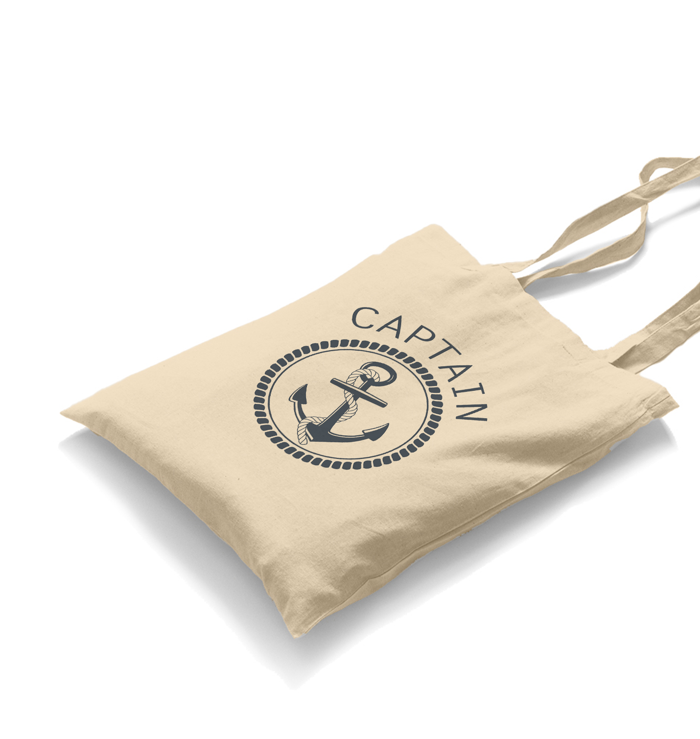 Captain Daddy-Anchor White Canvas Totebag - Premium  from W.E.N.S. WIND - Just 4990! Shop now at W.E.N.S. WIND