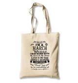 Zodiac - March Woman White Canvas Totebag - Premium  from W.E.N.S. WIND - Just 4990! Shop now at W.E.N.S. WIND