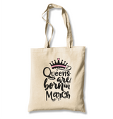 Zodiac - Queens Born in March 1 White Canvas Totebag - Premium  from W.E.N.S. WIND - Just 4990! Shop now at W.E.N.S. WIND