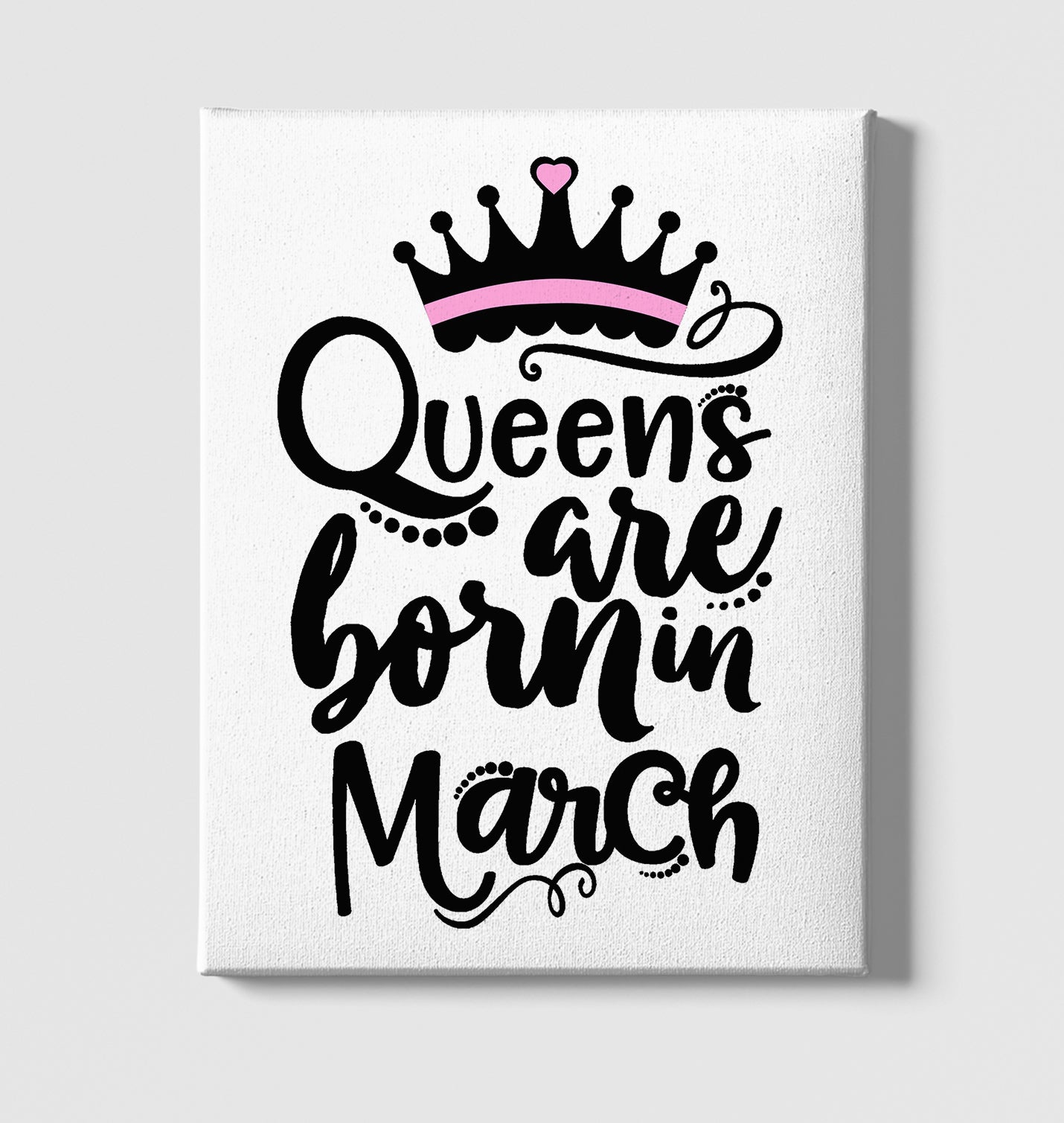 Zodiac - Queens Born in March 1 White Canvas Wall Art 35x40cm - Premium  from W.E.N.S. WIND - Just 7990! Shop now at W.E.N.S. WIND