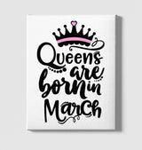 Zodiac - Queens Born in March 1 White Canvas Wall Art 35x40cm - Premium  from W.E.N.S. WIND - Just 7990! Shop now at W.E.N.S. WIND