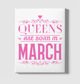 Zodiac - Queens Born in March 2 White Canvas Wall Art 35x40cm - Premium  from W.E.N.S. WIND - Just 7990! Shop now at W.E.N.S. WIND