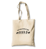 The Evolution Of Dad Canvas Totebag - Premium  from Wenswind - Just 4990! Shop now at W.E.N.S. WIND