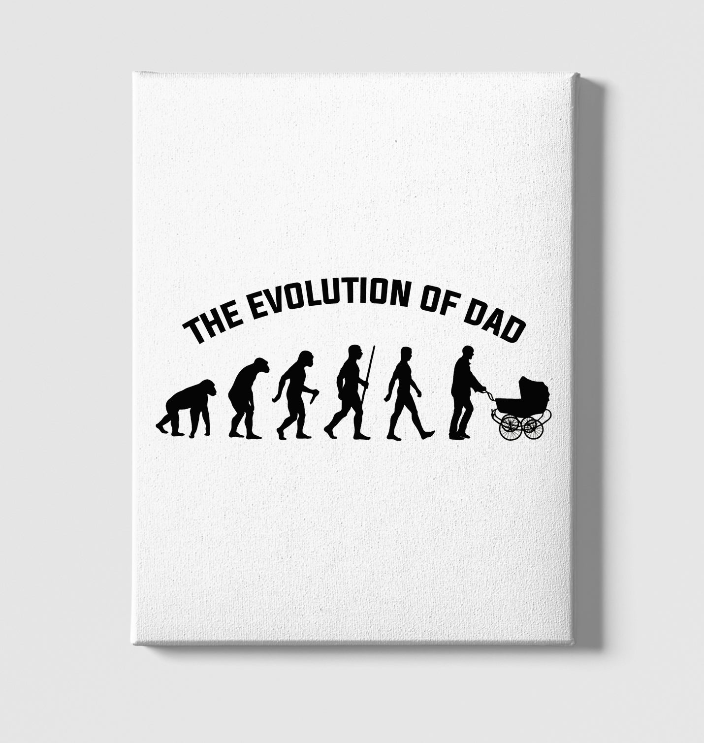 The Evolution Of Dad White Canvas Wall Art 35x40cm - Premium  from W.E.N.S. WIND - Just 7990! Shop now at W.E.N.S. WIND