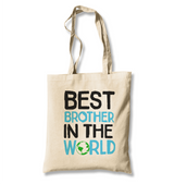 Script - Best Brother in the World White Canvas Totebag - Premium  from W.E.N.S. WIND - Just 4990! Shop now at W.E.N.S. WIND