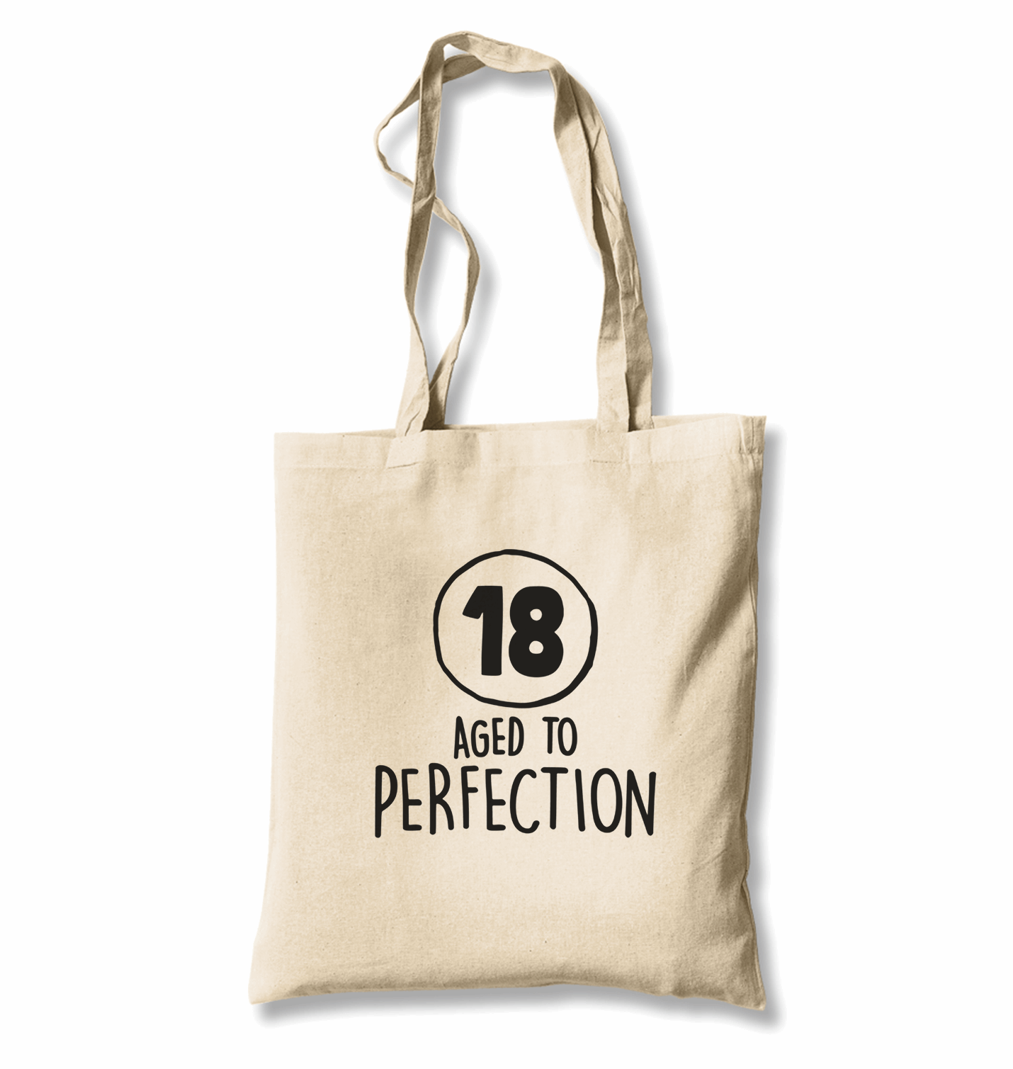Aged to Perfection-18 White Canvas Totebag - Premium  from W.E.N.S. WIND - Just 4990! Shop now at W.E.N.S. WIND