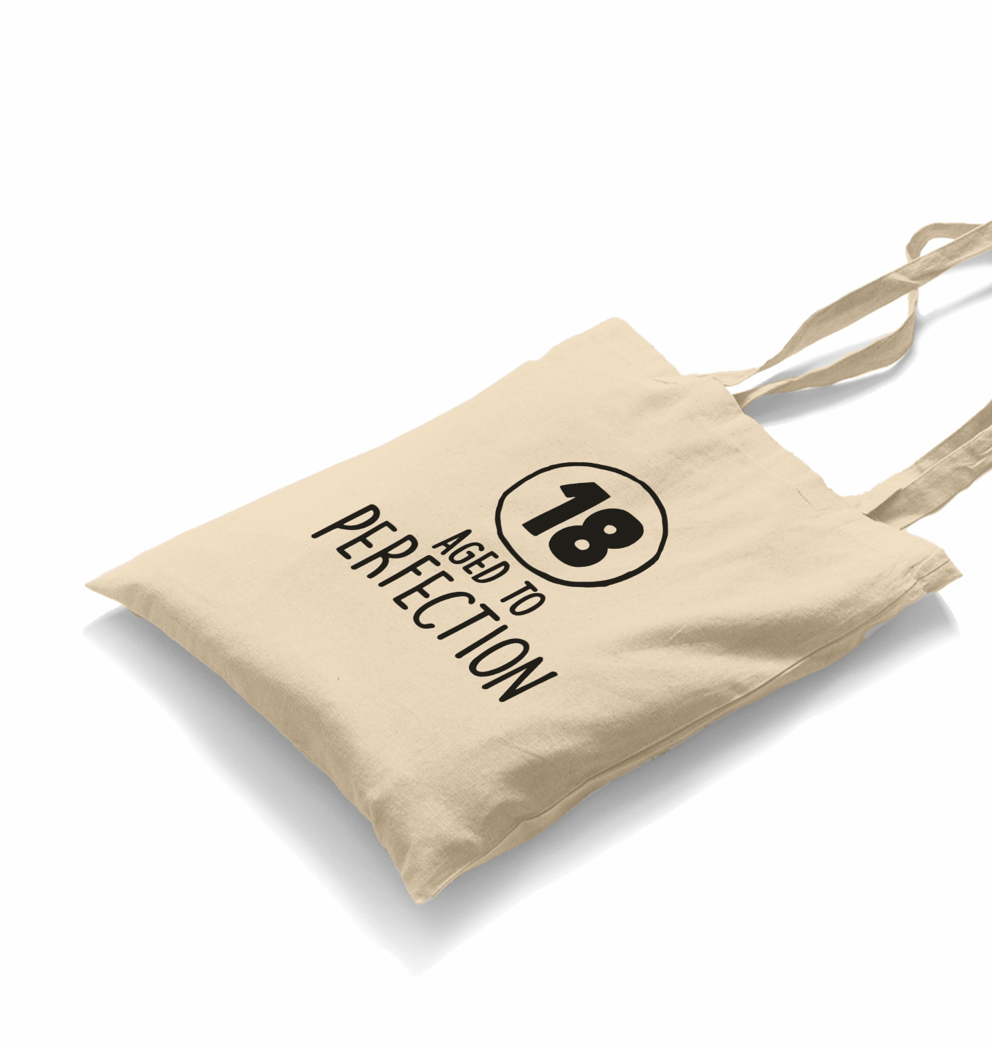 Aged to Perfection-18 White Canvas Totebag - Premium  from W.E.N.S. WIND - Just 4990! Shop now at W.E.N.S. WIND