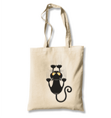 Cat - Scratch White Canvas Totebag - Premium  from W.E.N.S. WIND - Just 4990! Shop now at W.E.N.S. WIND