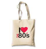 I Love The 80s Canvas Totebag - Premium  from Wenswind - Just 4990! Shop now at W.E.N.S. WIND