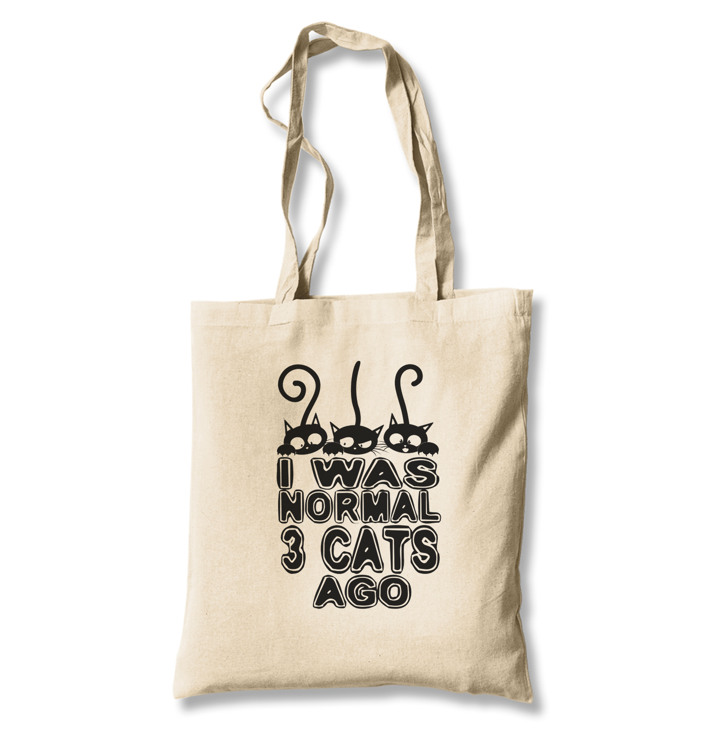 Normal 3 Cats Ago White Canvas Totebag - Premium  from W.E.N.S. WIND - Just 4990! Shop now at W.E.N.S. WIND