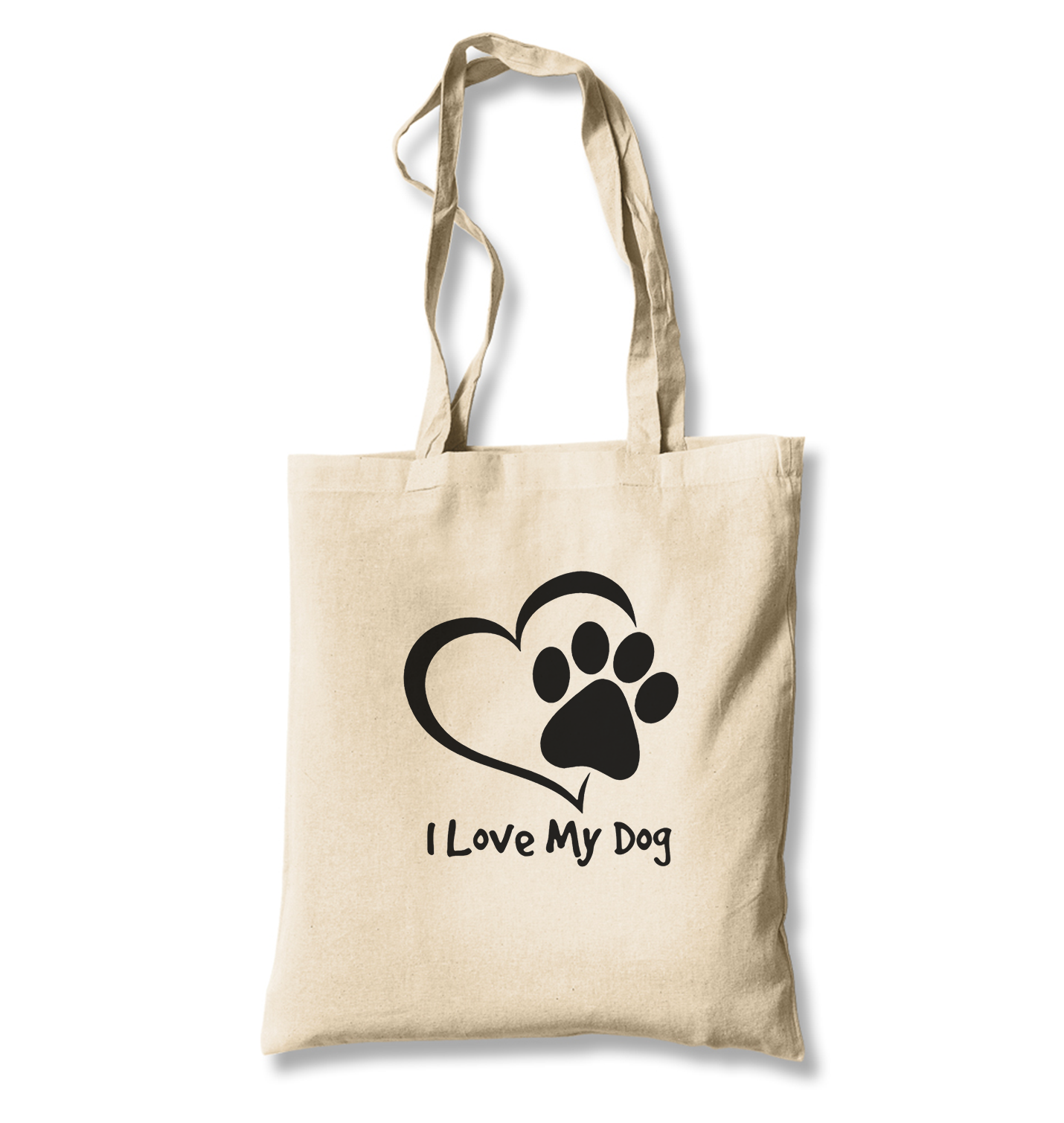 Love my Dog White Canvas Totebag - Premium  from W.E.N.S. WIND - Just 4990! Shop now at W.E.N.S. WIND